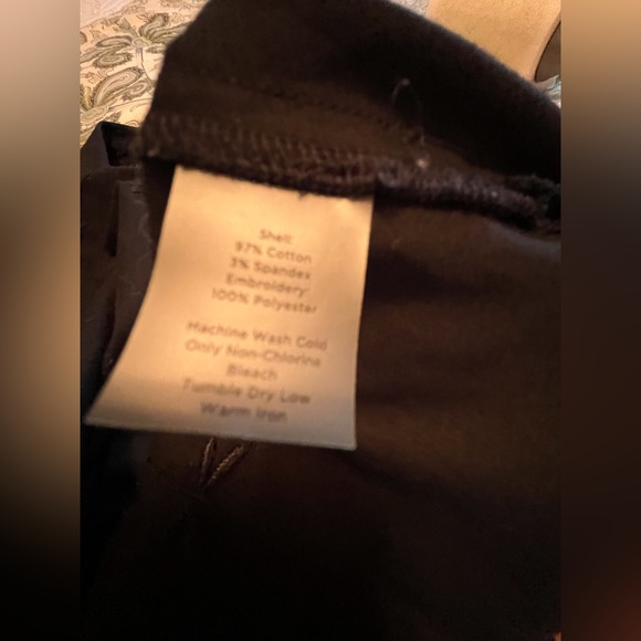 Talbots Short sleeve black Dragonfly blouse. Size small - Picture 8 of 8